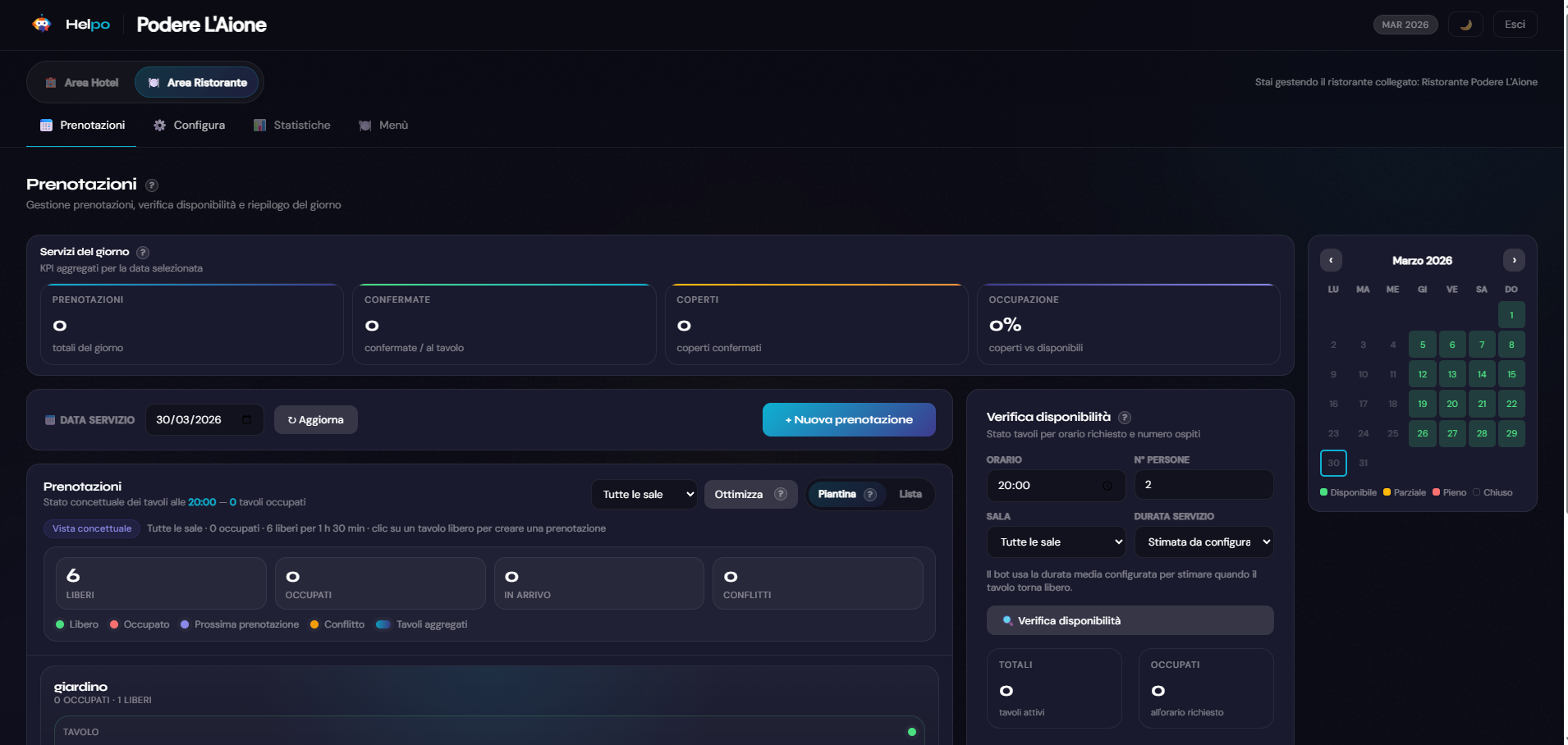 Interfaccia chatbot Helpo su hotel — schermata reale dell'assistente AI in chat con un ospite